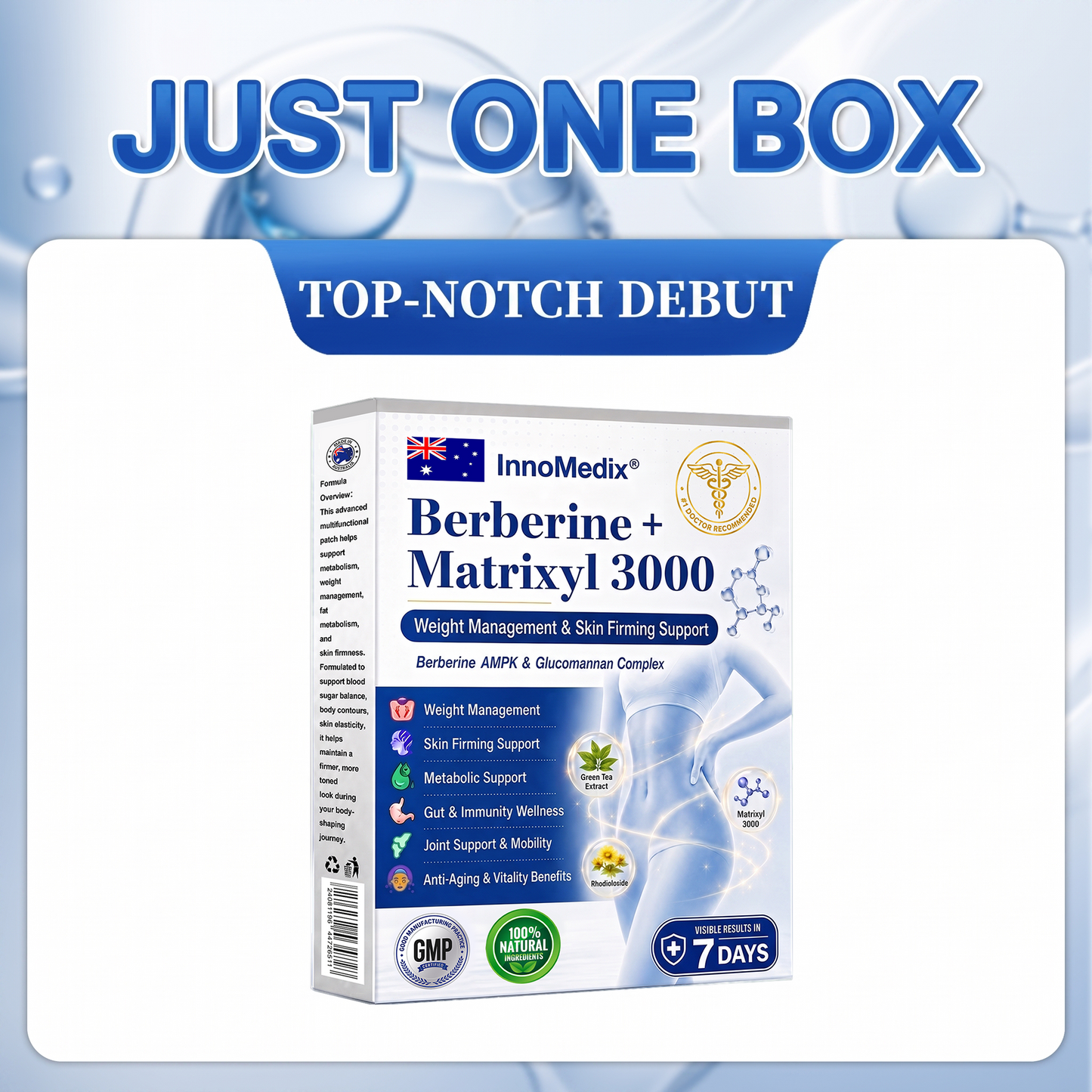 Best Seller 🇦🇺 𝙄𝙣𝙣𝙤𝙈𝙚𝙙𝙞𝙭® 🚑 𝘽𝙚𝙧𝙗𝙚𝙧𝙞𝙣𝙚 + 𝙈𝙖𝙩𝙧𝙞𝙭𝙮𝙡 3000 𝘼𝙙𝙫𝙖𝙣𝙘𝙚𝙙 𝙉𝙖𝙣𝙤 𝙈𝙞𝙘𝙧𝙤𝙣𝙚𝙚𝙙𝙡𝙚 𝙋𝙖𝙩𝙘𝙝—𝙎𝙪𝙥𝙥𝙤𝙧𝙩𝙨 𝙬𝙚𝙞𝙜𝙝𝙩 𝙢𝙖𝙣𝙖𝙜𝙚𝙢𝙚𝙣𝙩, 𝙗𝙡𝙤𝙤𝙙 𝙨𝙪𝙜𝙖𝙧 𝙗𝙖𝙡𝙖𝙣𝙘𝙚, 𝙡𝙮𝙢𝙥𝙝𝙖𝙩𝙞𝙘 𝙛𝙡𝙤𝙬, 𝙖𝙣𝙙 𝙨𝙢𝙤𝙤𝙩𝙝𝙚𝙧-𝙡𝙤𝙤𝙠𝙞𝙣𝙜 𝙨𝙠𝙞𝙣.