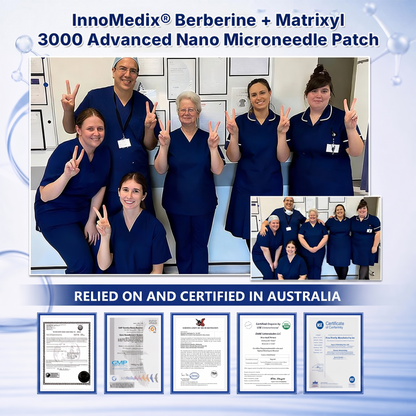 Best Seller 🇦🇺 𝙄𝙣𝙣𝙤𝙈𝙚𝙙𝙞𝙭® 🚑 𝘽𝙚𝙧𝙗𝙚𝙧𝙞𝙣𝙚 + 𝙈𝙖𝙩𝙧𝙞𝙭𝙮𝙡 3000 𝘼𝙙𝙫𝙖𝙣𝙘𝙚𝙙 𝙉𝙖𝙣𝙤 𝙈𝙞𝙘𝙧𝙤𝙣𝙚𝙚𝙙𝙡𝙚 𝙋𝙖𝙩𝙘𝙝—𝙎𝙪𝙥𝙥𝙤𝙧𝙩𝙨 𝙬𝙚𝙞𝙜𝙝𝙩 𝙢𝙖𝙣𝙖𝙜𝙚𝙢𝙚𝙣𝙩, 𝙗𝙡𝙤𝙤𝙙 𝙨𝙪𝙜𝙖𝙧 𝙗𝙖𝙡𝙖𝙣𝙘𝙚, 𝙡𝙮𝙢𝙥𝙝𝙖𝙩𝙞𝙘 𝙛𝙡𝙤𝙬, 𝙖𝙣𝙙 𝙨𝙢𝙤𝙤𝙩𝙝𝙚𝙧-𝙡𝙤𝙤𝙠𝙞𝙣𝙜 𝙨𝙠𝙞𝙣.