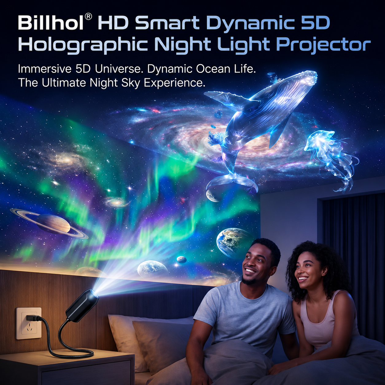 Billhol® 🇦🇺 Night Light Projector 👓 - Smart Holographic Star Projector ✈️