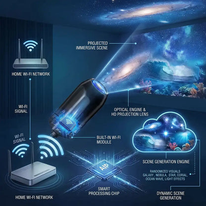 Billhol® 🇦🇺 Night Light Projector 👓 - Smart Holographic Star Projector ✈️